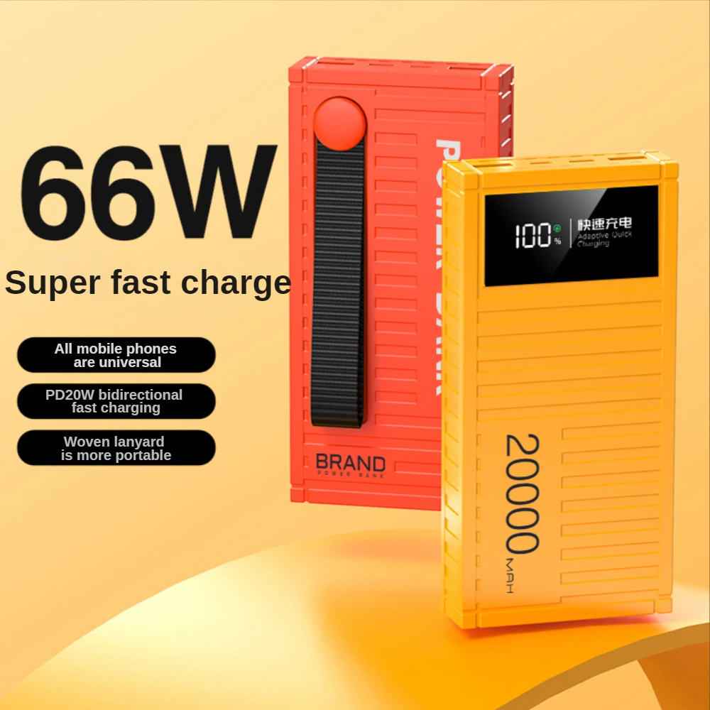 Power Bank 20000 мАч Контейнер большой емкости Портативный открытый Powerbank телефон быстрое зарядное устройство внешний аккумулятор для Android iPhone