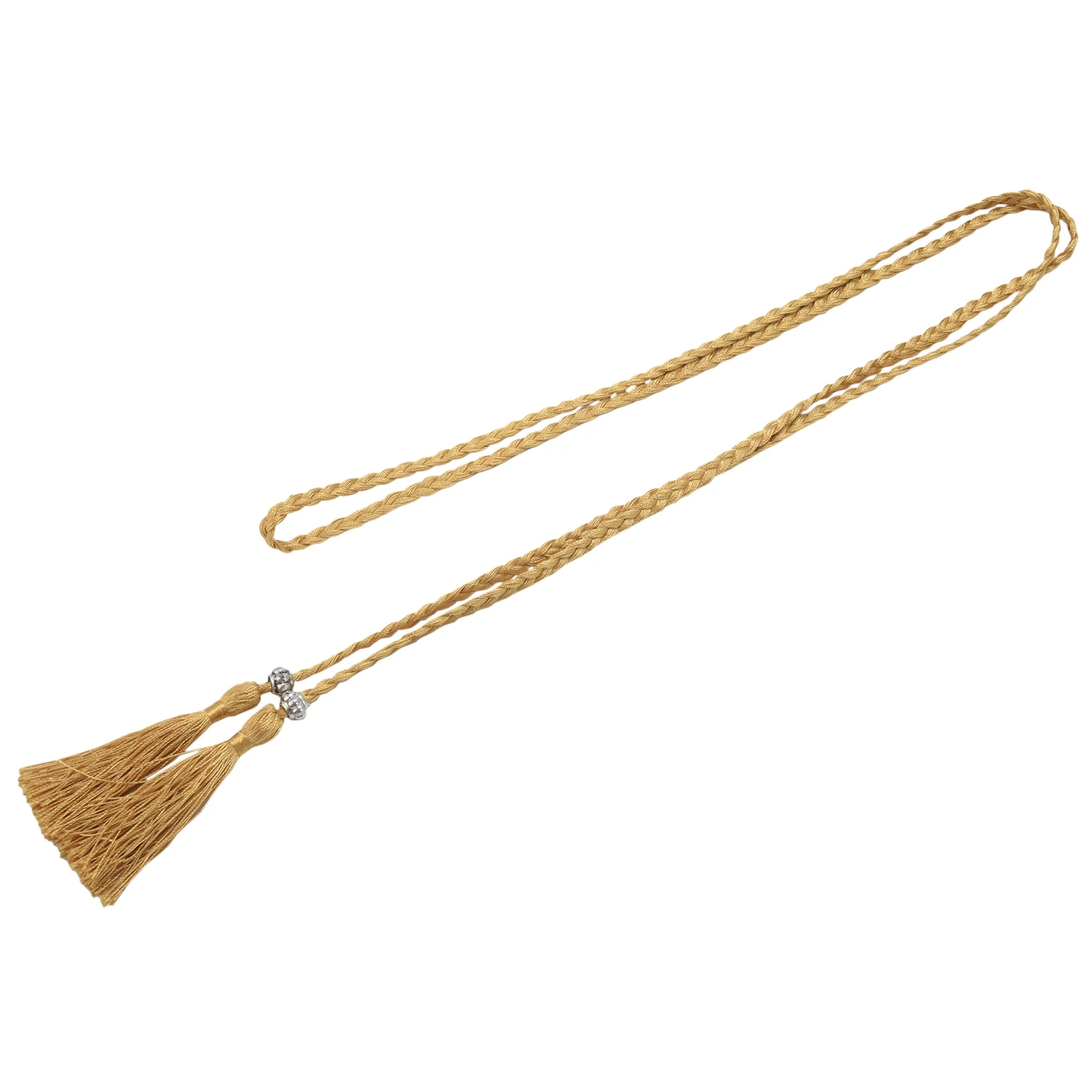 

Woven tassel belt knot decorated waist chain waist rope