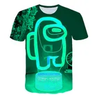 3D мультфильм среди нас смешная футболка печать Impostor Одежда для мальчиков и девочек повседневная детская одежда летние топы с коротким рукавом женская