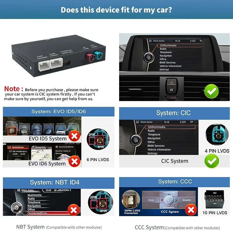 

Беспроводной CarPlay Для BMW Серии 6 F06 F12 F13 G32 2010-2020 CIC NBT EVO С Поддержкой Android Auto, Mirror Link И AirPlay