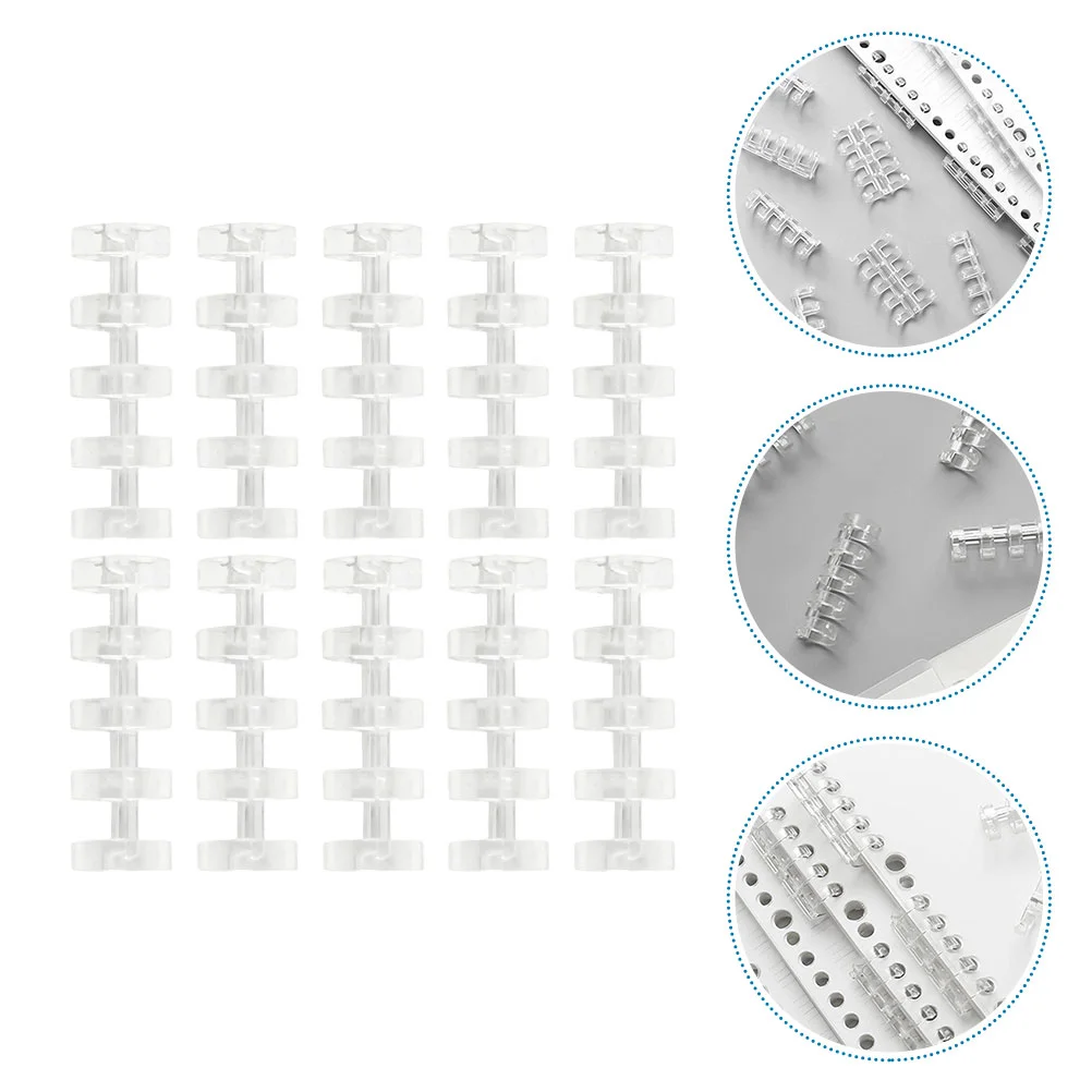 

20 шт., сменные расчески для блокнота, с 5 кольцами