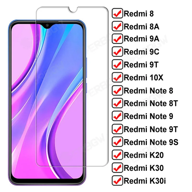 

99D Protective Glass For Xiaomi Redmi 9T 9C 8A 9A 10X K20 K30 K30i Screen Protector Redmi Note 9T 8T 9S 8 9 Pro Max Glass Film