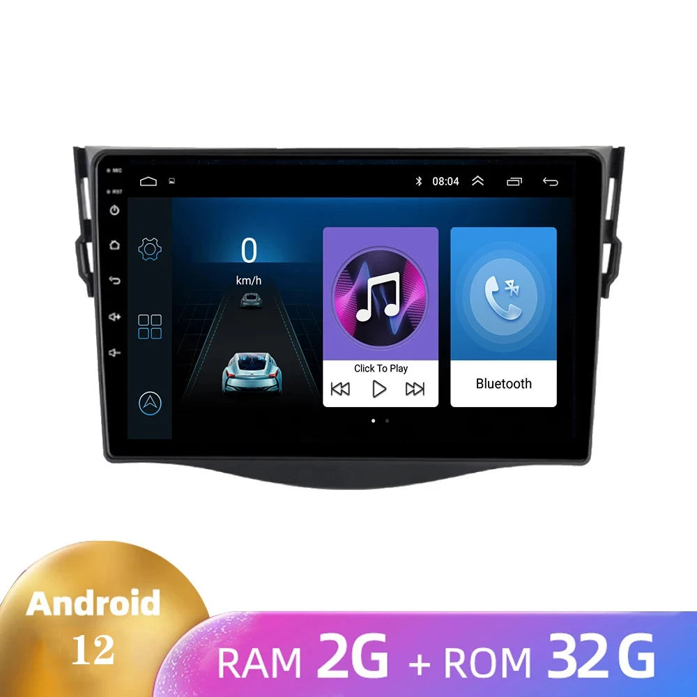 

9 Inches Car Radio Andriod 12 Multimedia Player 2G+32G GPS Navigation WIFI BT Supported for 2007-2011 Toyota RAV4