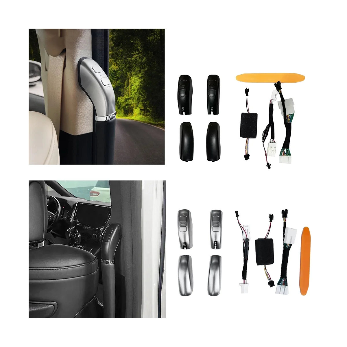 Черный Автомобильный Электрический Средний фрикционный чехол для Toyota Alphard 2015-2020