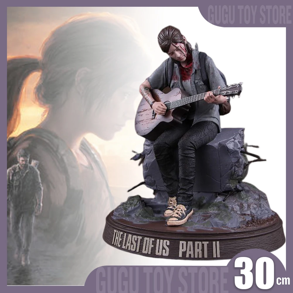 

30cm The Last Of Us Part Ii Original Neca Figure Ellie With Guitarist Model Pvc Statue Collection Toys Desktop Decoration Gifts