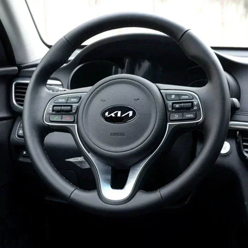 Фото Автомобильный руль, центральная эмблема, наклейки, украшения для KIA EV6 Sorento Niro Stinger Ceed Carnival K5 K9 Soul Carens VQ Cadenza №2