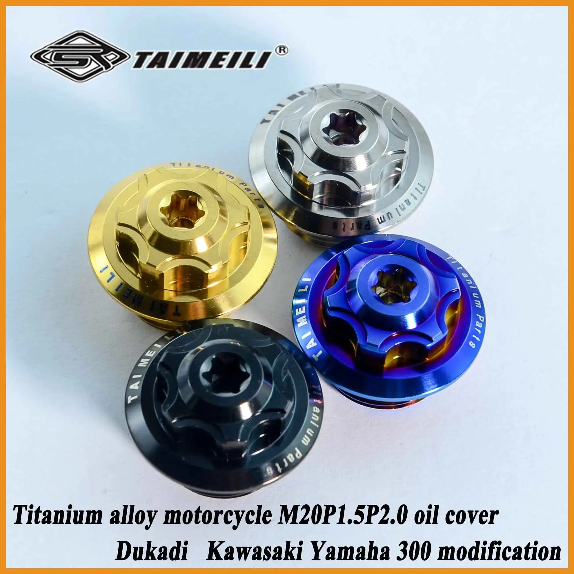 Фото Винты для крышки маслозаливной горловины мотоцикла TAIMEILI TC4 из титанового сплава M20x2.5/1.5, M24x2.0, M27x3.0, M30x1.5, совместимые с BMW, Ducati, Kawasaki, Yamaha №2