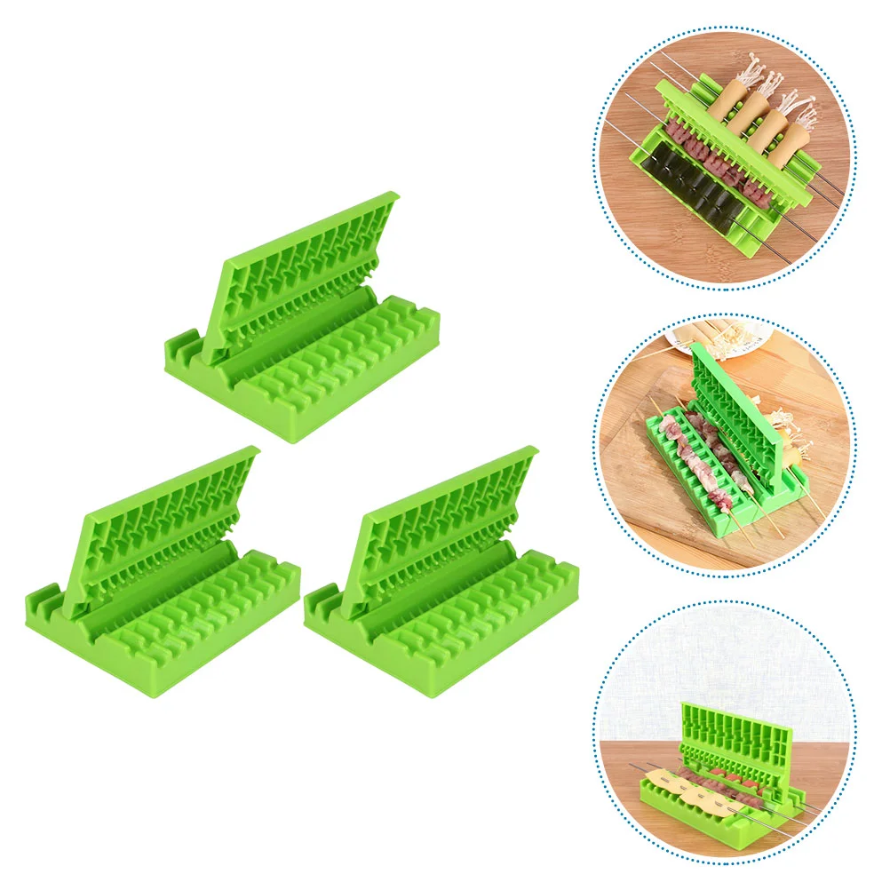 

3 Pcs Beef Meat Skewers Tool Grill Outdoor Supplies Hand Machine Quick Wear Making String Kebabs Gadgets
