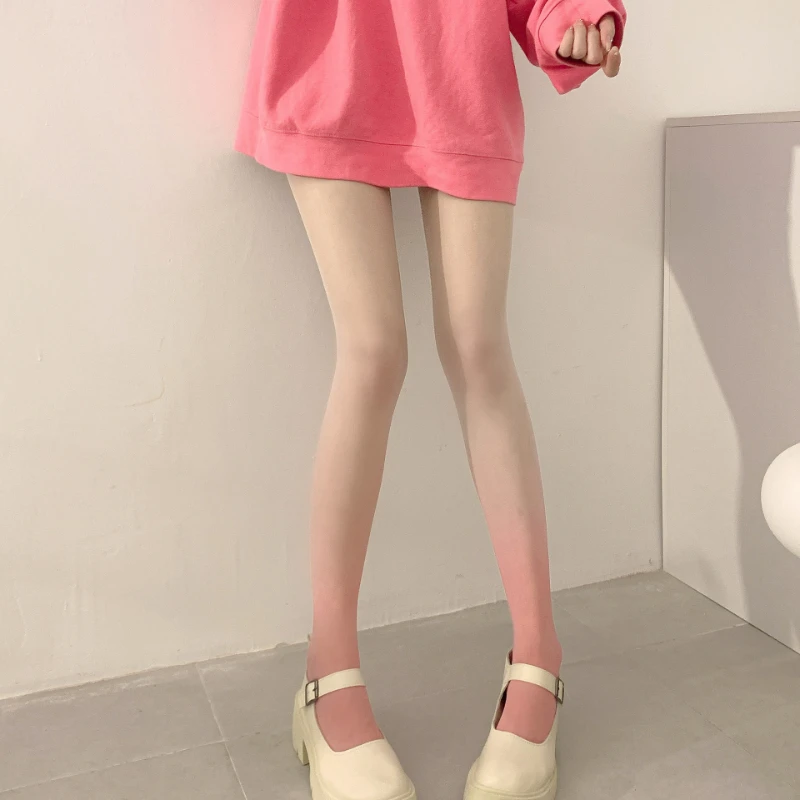

1 pair Women Sexy Pantyhose Tights Gradient Girl Candy Color Pantyhose Spring Summer Thin Transparent Female Stockings Hosiery