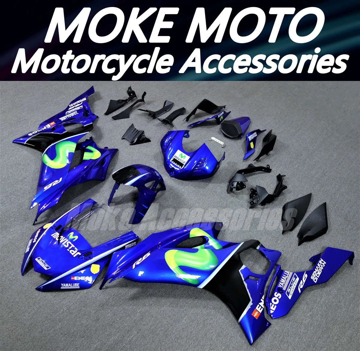 Комплект обтекателей для мотоцикла подходит Yzf R6 2017 2018 2019 2020 2021 2022 2023 кузов из