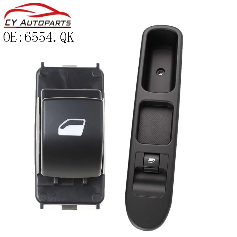 

6 Pins New Power Window Switch For Peugeot Front Passenger Side 6554.QK 6554QK