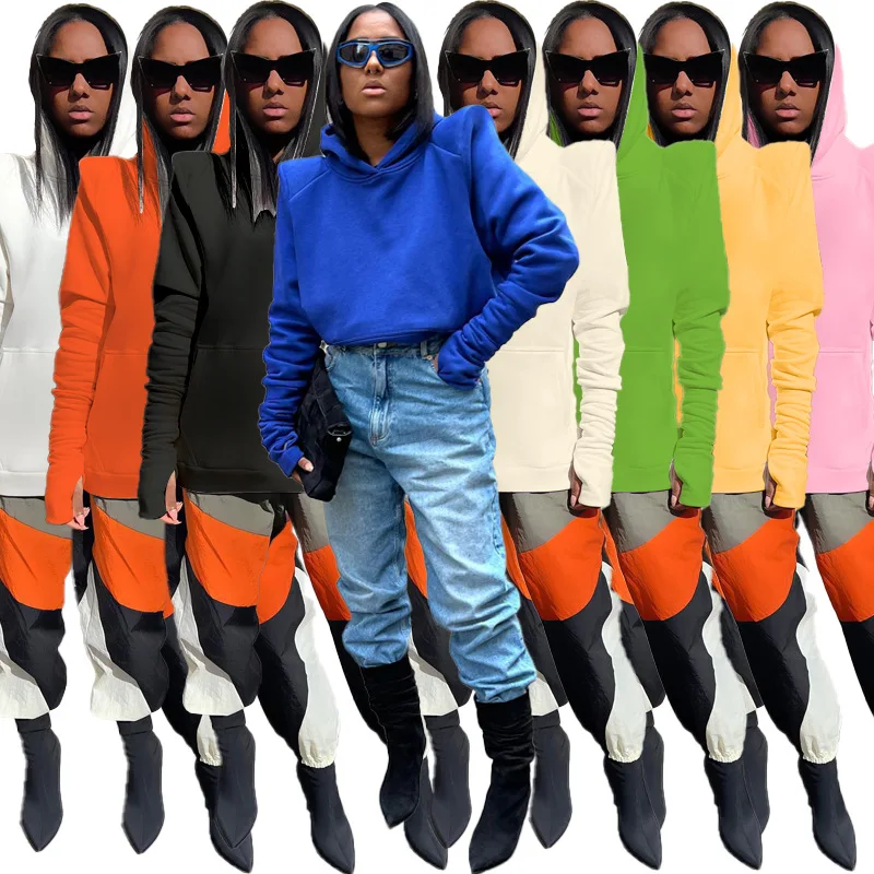 

Fashion Women Hooded Long Sleeve Pullover Sweatshirt 2023 Streetwear Hoodies
