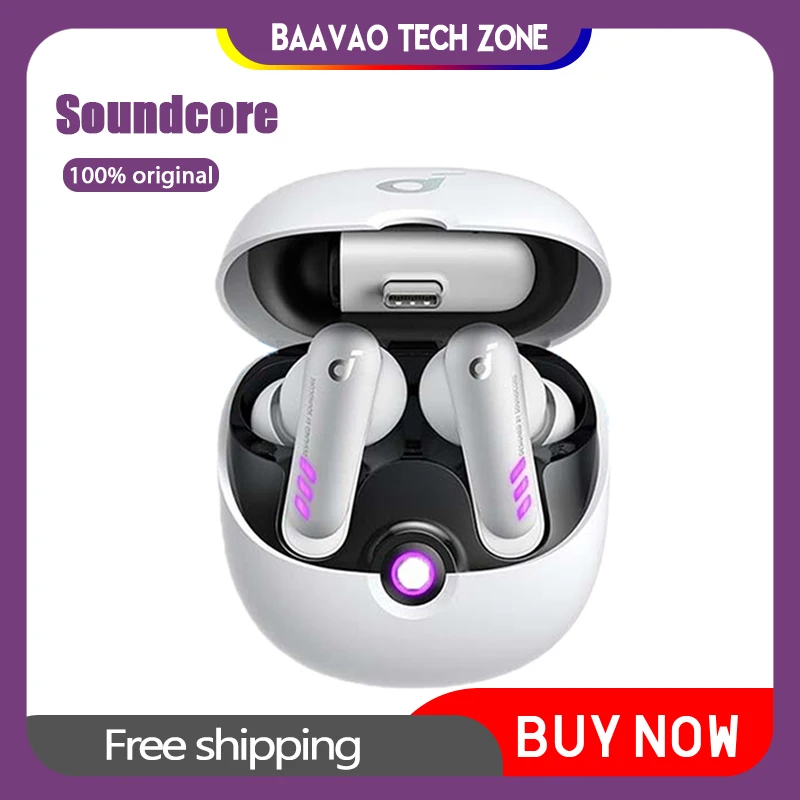 

Soundcore VR P10 True Wireless Earbuds Bluetooth 5.2 Gaming Latency Dual Connection Accessories for Meta Oculus Quest 2 Adapter