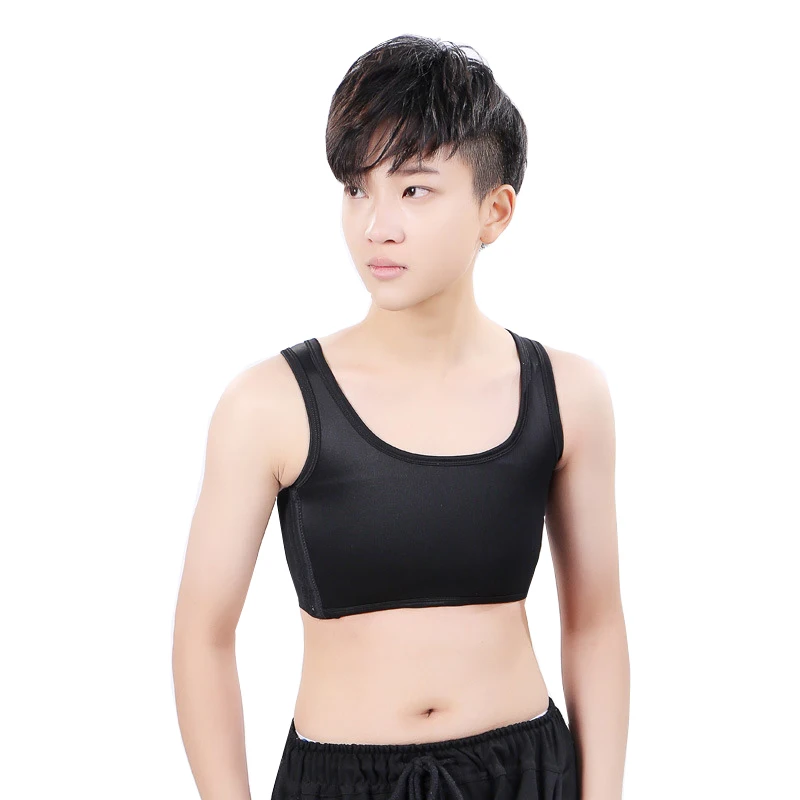 HaleyChan Women's Strengthen Bandage Chest Binder Summer Half Length Short Corset Tomboy Trans Lesbian Tank Tops Crop Top