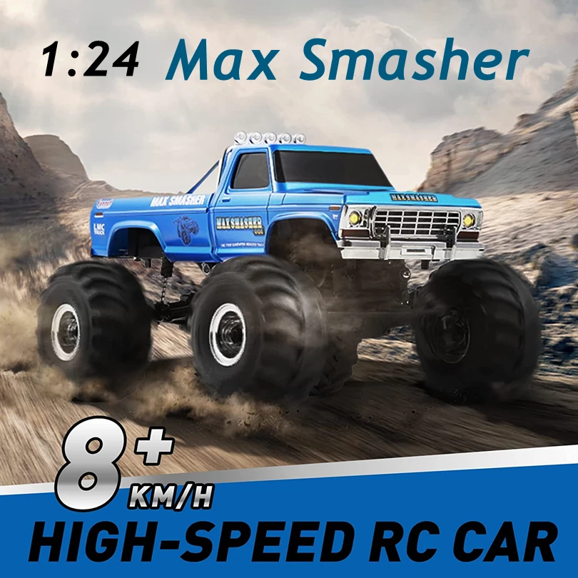 

FMS RC Car 1:24 Max Smasher Big Foot 4WD RTR Crawler Climbing Scale Truck Offroad Pickup Vehicle Adult Kids Christmas Gift