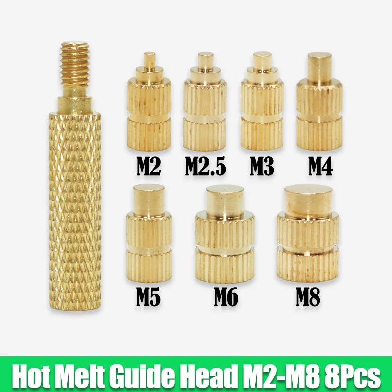 

1040x Инструмент для термопластавления M2 M3 M4 M5 M6 M8 Латунные резьбовые вставки Гайки 60 Вт Паяльное жало для пластиковой гайки Аксессуары для 3D-принтера