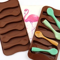 cute cake mold good quality diy chocolate six spoons mould mold silicone baking cake decorating topper candy soap candles diy