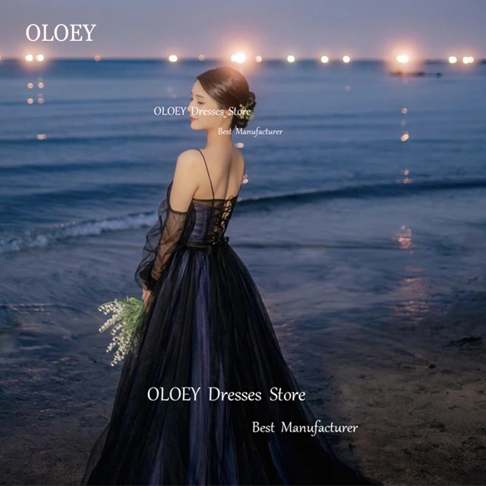 

OLOEY, корейские женские тюлевые вечерние платья а-силуэта, Пляжное свадебное платье для фотосессии, платья для выпускного вечера на выпускной