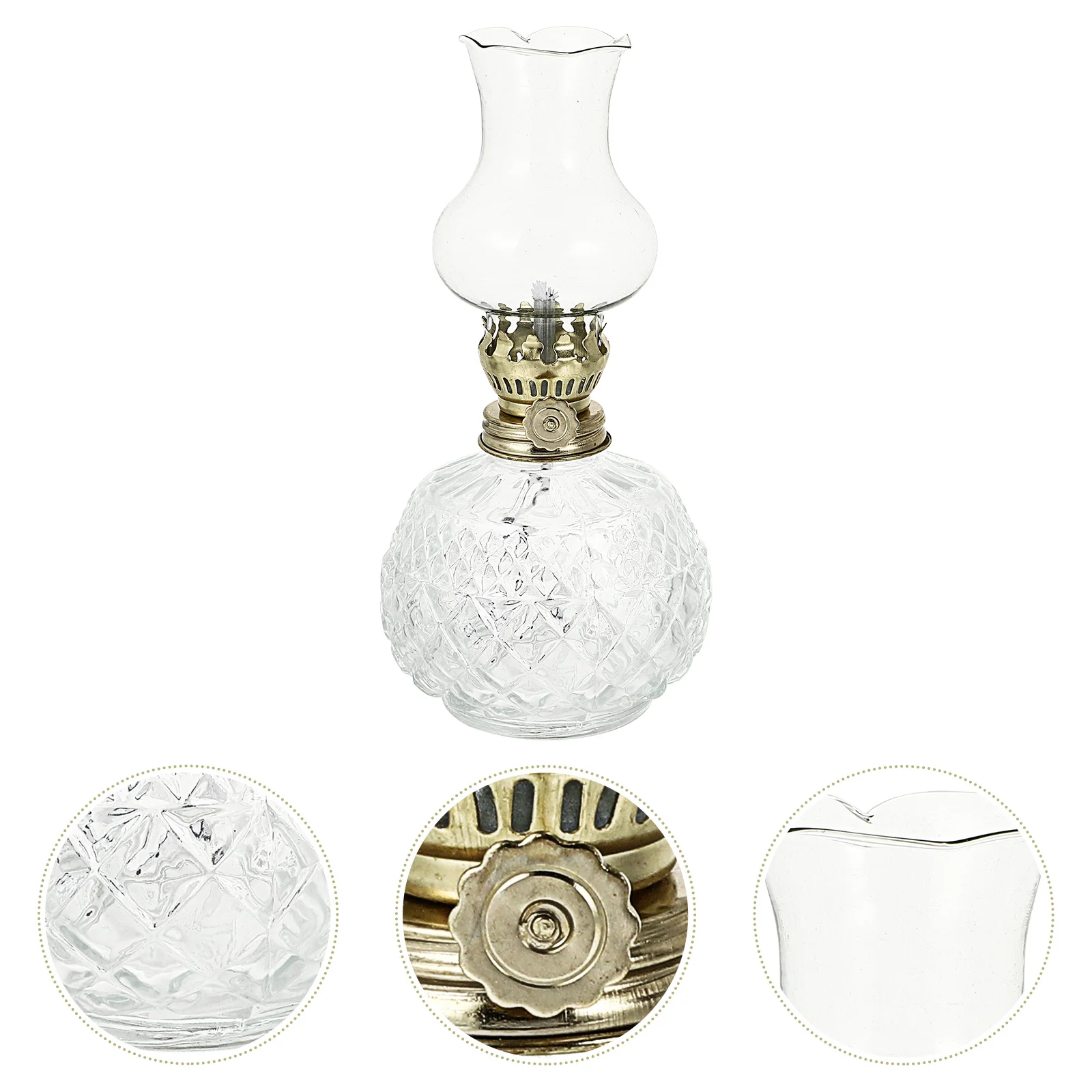 

Accessories Indoor Lights Decoration Home Suite Kerosene Oil Lamp Vintage Style Glass