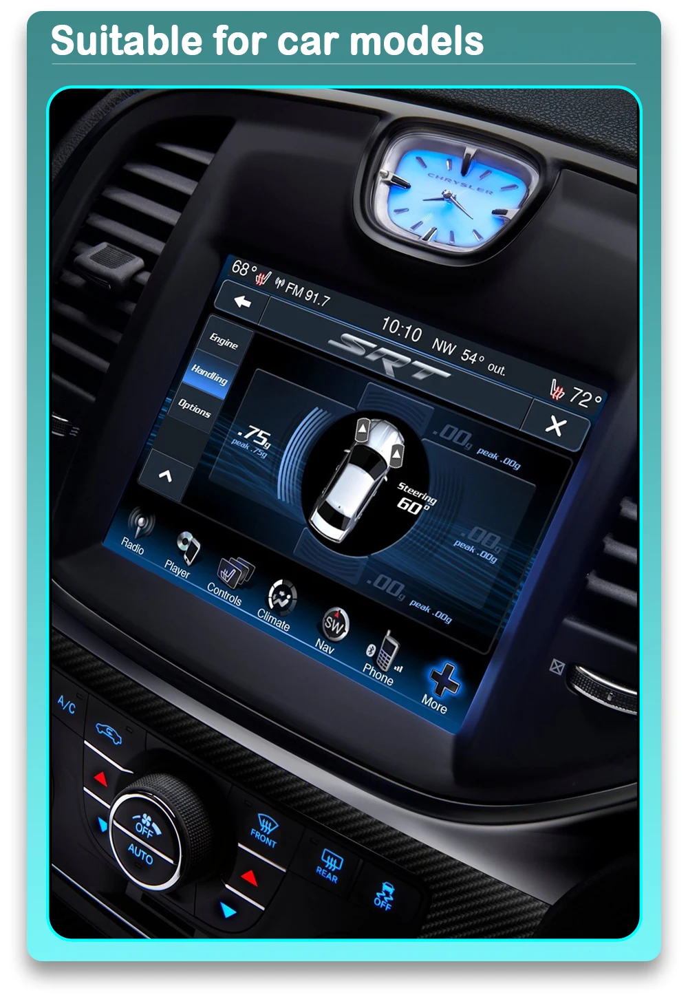 Фото Беспроводной блок интерфейса Carplay/Android Auto для Chrysler 300C 2012-2014 Android Car №2