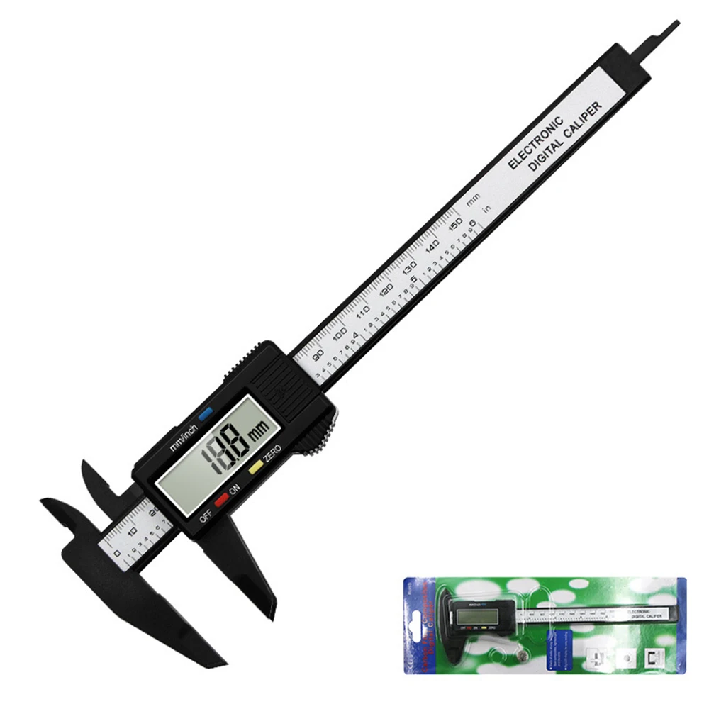 

Electronic Digital Display Vernier Caliper 0-150mm High Strength Plastic Caliper Measuring Tool Inner And Outer Diameter