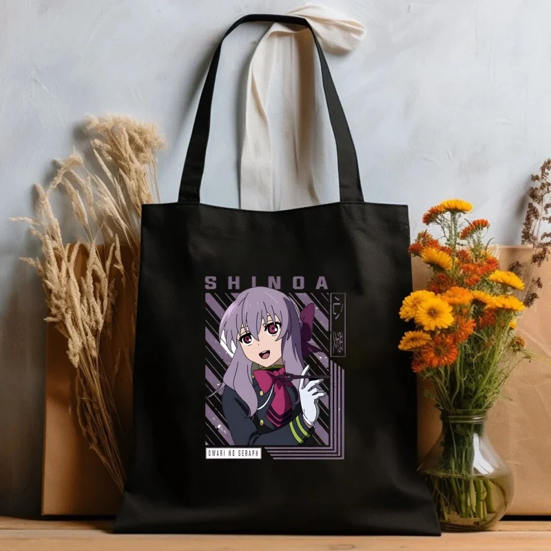 Yoichi Saotome Eraph &amp Shinoa Hiiragi Холщовая Большая Сумка Унисекс С Мультяшным Принтом