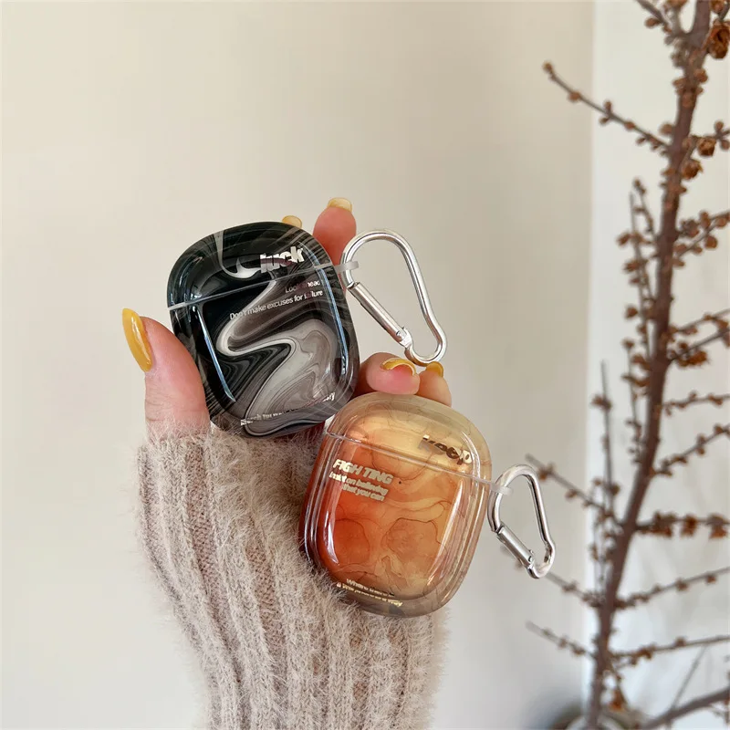 

Fashion Ink Amber Clear Transparent Silicone Soft Cases For Airpods 1 2 3 Case Headphone Protective Cover for air pods Pro