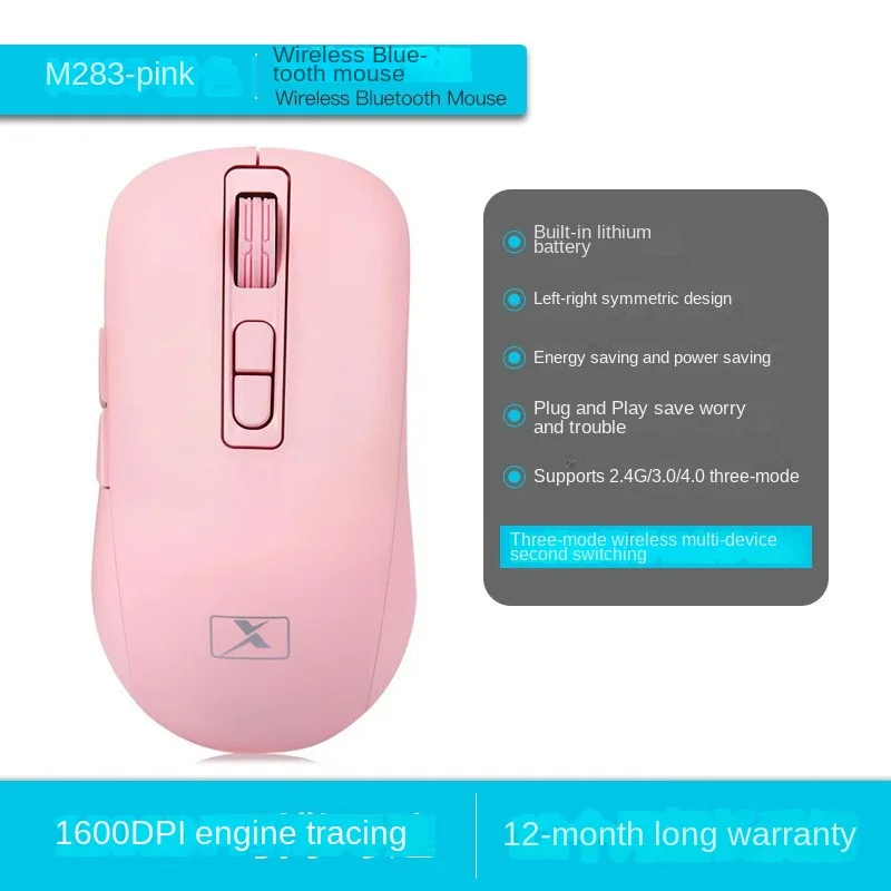 Оригинальная Беспроводная перезаряжаемая офисная мышь Xinmeng M283 2 4 ГГц USB Bluetooth два