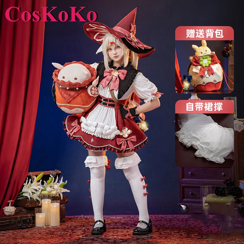 CosKoKo Klee Косплей Аниме игра Genshin ударопрочный костюм милая и маленькая ведьма