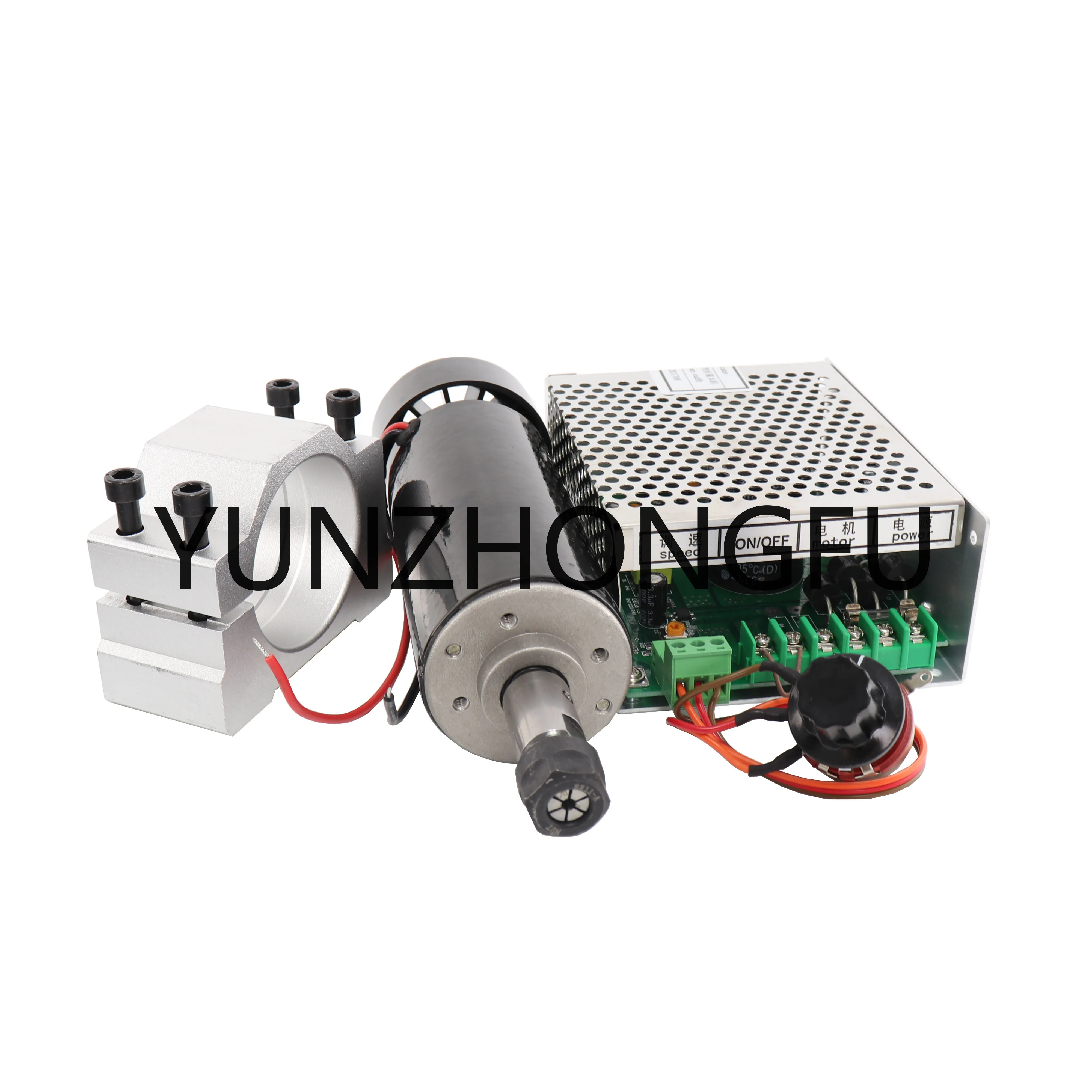 

0.5kw Air cooled spindle motor 3000RMP clamps Power Supply 3D engraving machine High speed air-cooled 500W spindle dc motor