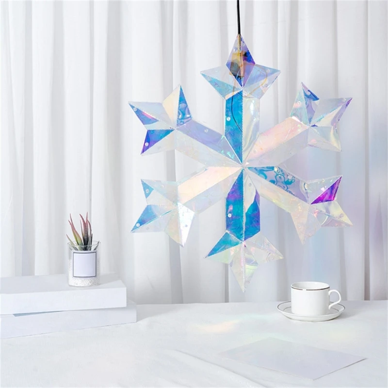 Многоцветный 3D светодиодный ночник со снежинкой креативная лампа для украшения