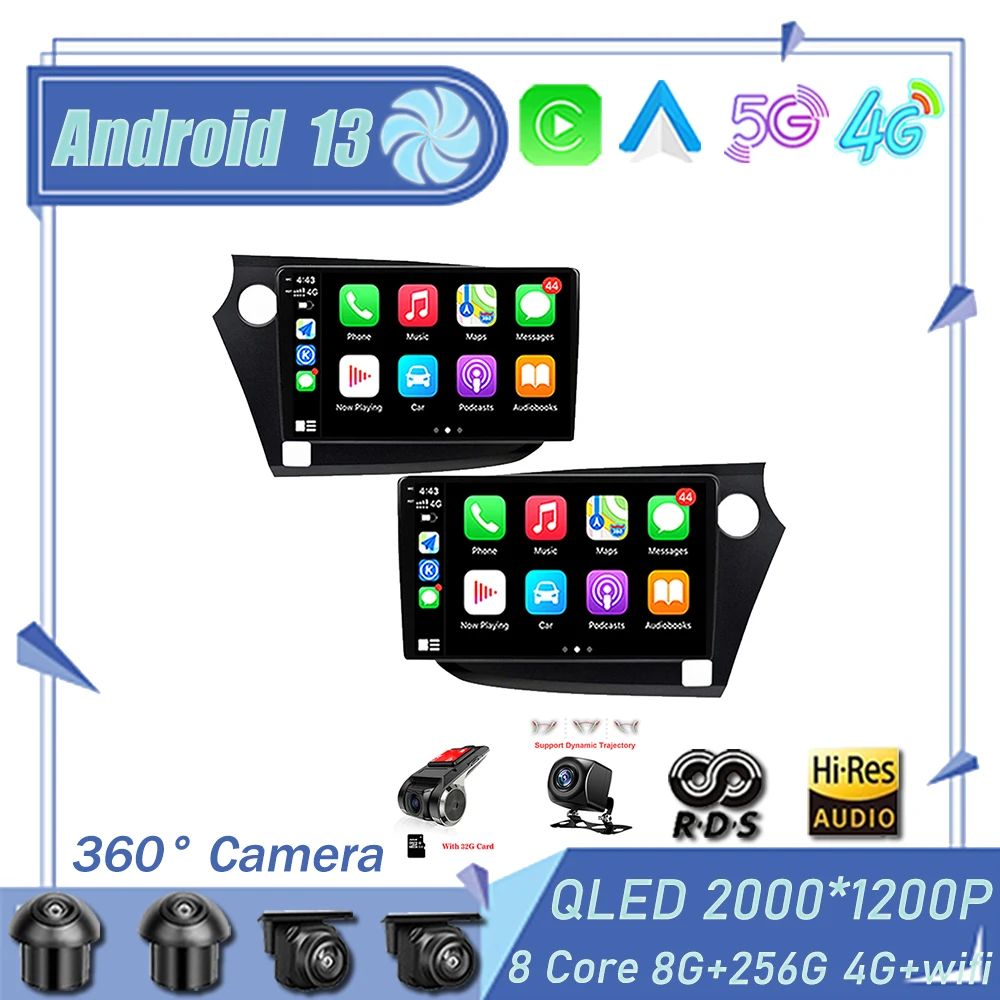 

Автомобильный радиоприемник, мультимедийный проигрыватель, автостерео, 2Din, DVD, камера 360 для HONDA вискоза 2009-2014, Android 13, GPS-навигация, Wi-Fi, 4G, QLED