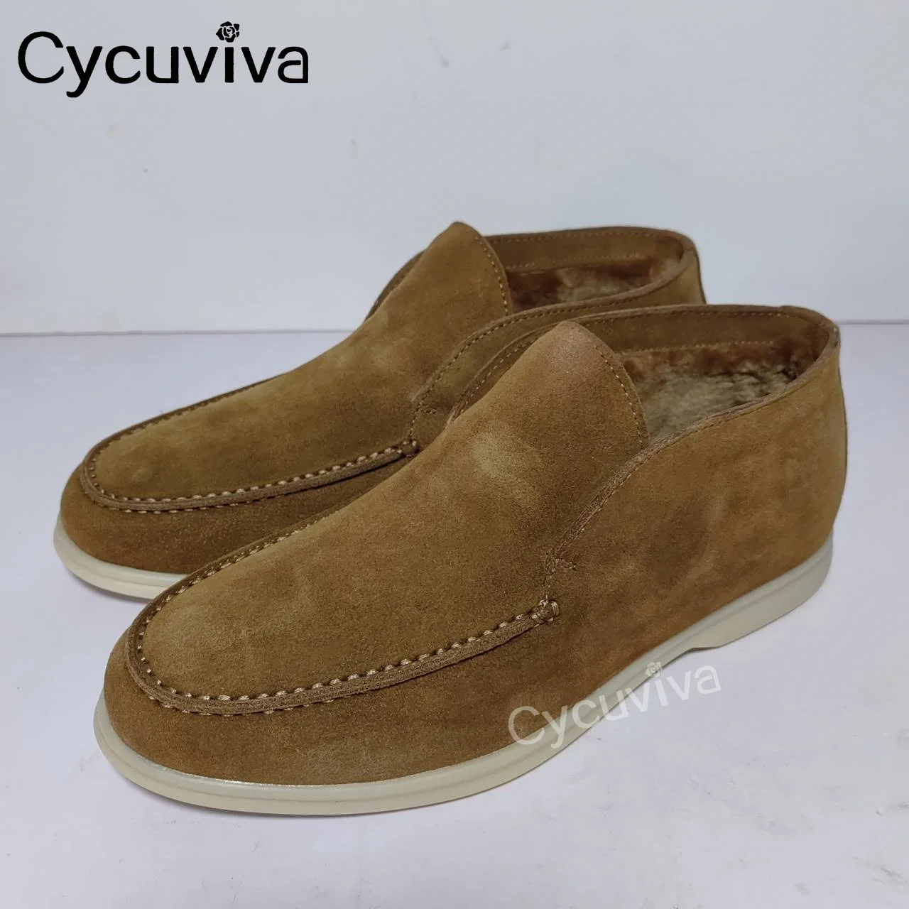 Туфли Cycuviva мужские и женские замшевые на плоской подошве