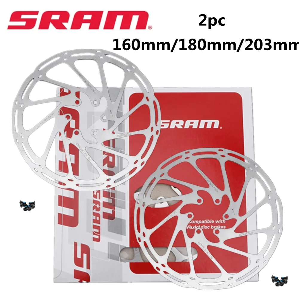 SRAM Bicycle Brake Rotor 2pc 160mm 180mm 203mm Bicycle Centerline Hydraulic Brakes Rotors  MTB Road Bike Electric Scooter Part