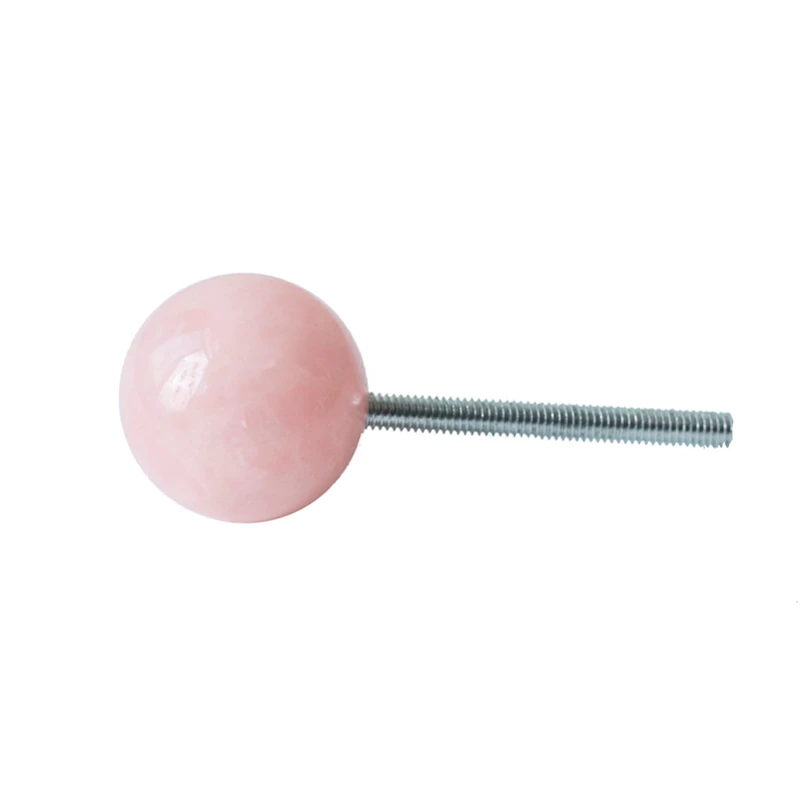 

Furniture Handle Children's Wardrobe Door Handle White Drawer Cabinet Handle Pink Crystal Ball Cabinet Handle