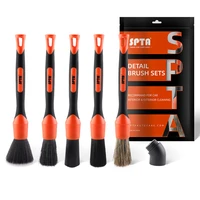 spta car detailing brush mix 5 materials brush set with detachable elbow conversion for air vents engine bays dashboard wheels