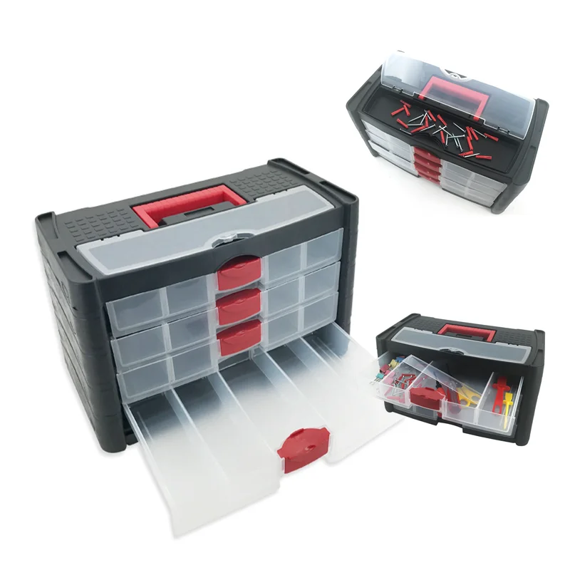 

3/4 Layer Drawer Parts Storage Box Hardware Screw Tool Box Electronic Components Storage Toolbox Outdoor Fishing Tackle Boxes