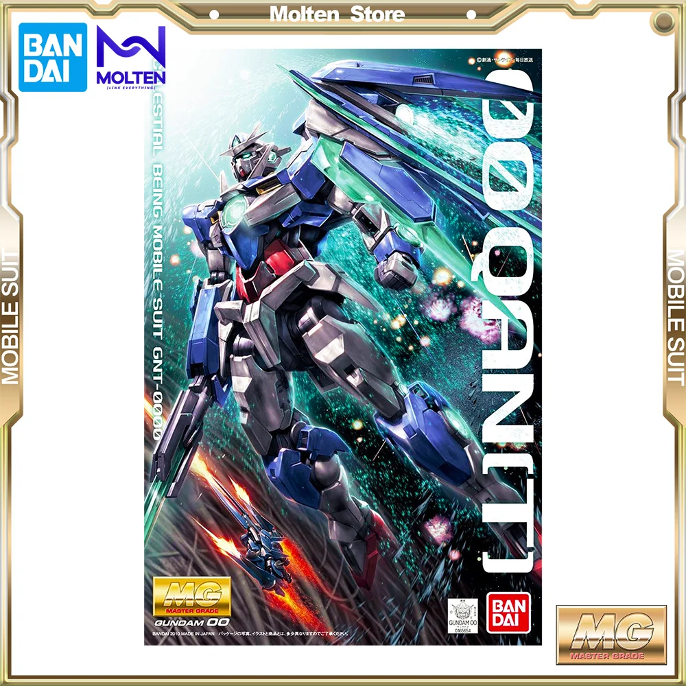 BANDAI MG 00 QAN[T] 1/100 Scale Mobile Suit Gundam 00 (Double O) Gunpla Model Kit Assembly/Assembling Anime Action Figure