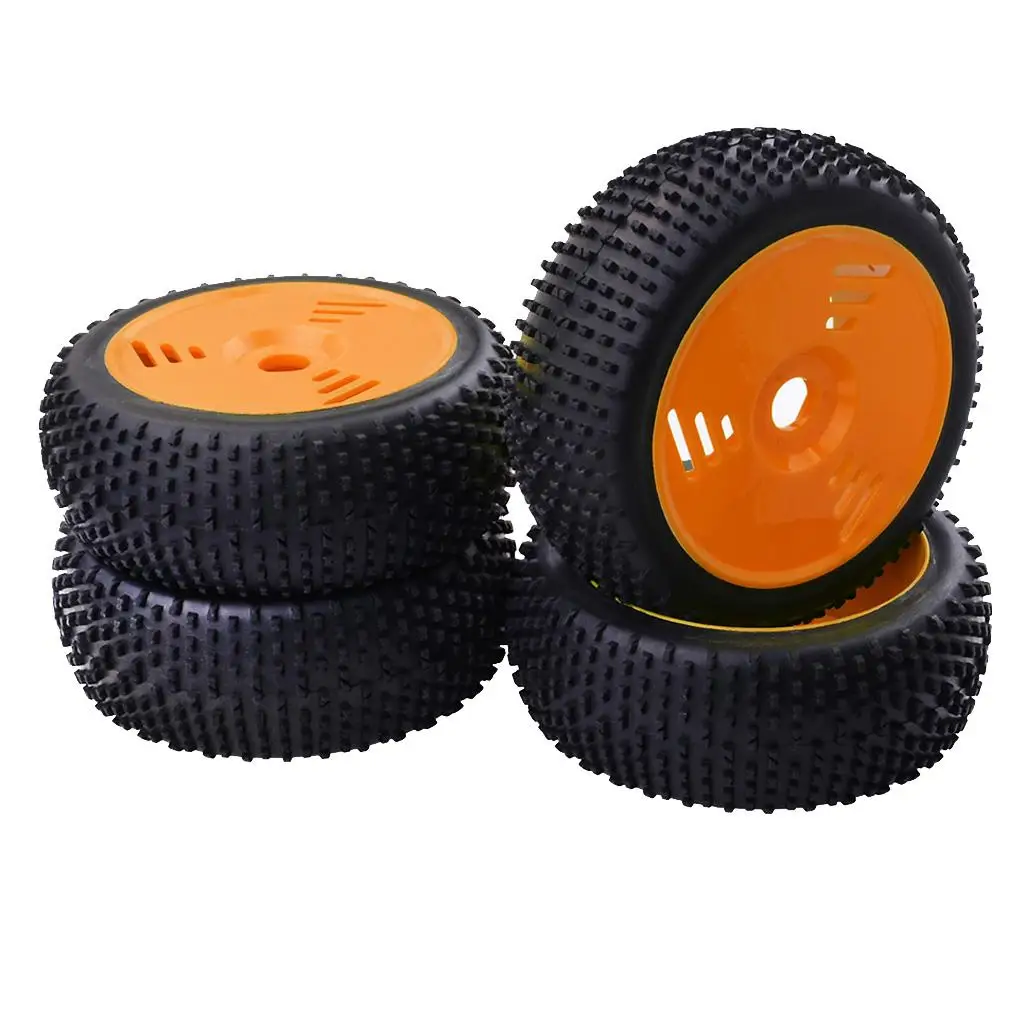 

4Pcs 110mm Rubber Tire Tyres with Wheel Rims for /8 RC Car