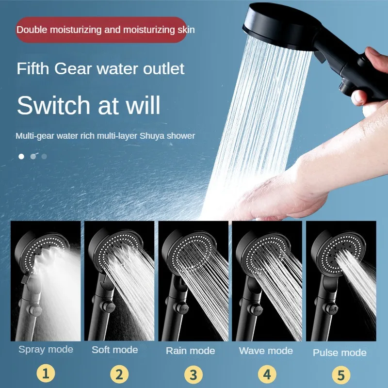

Ultimate Showering Experience with the Revolutionary Pressurized Shower Nozzle - One Key Water Stop Handheld Shower