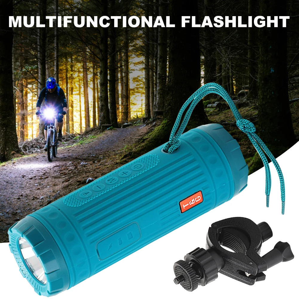 

Waterproof Traveling Bike Speaker Multi-Functional Bluetooth-Compatible Bicycle Speaker 1800mAh with Flashlight Bike Mount Stand