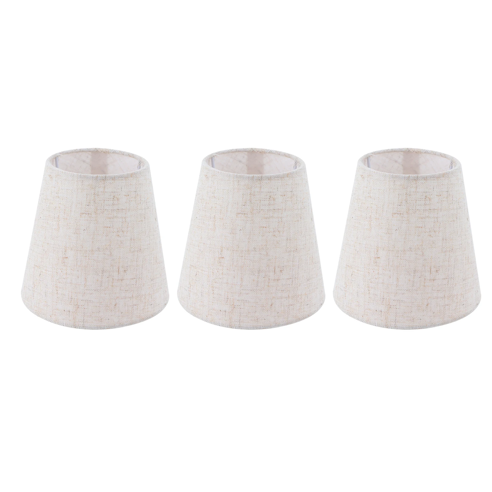 

3PCS Linen Cloth Lamp Shade E14 Meson Lampshade for Candle Chandelier Hotel KTV Decor