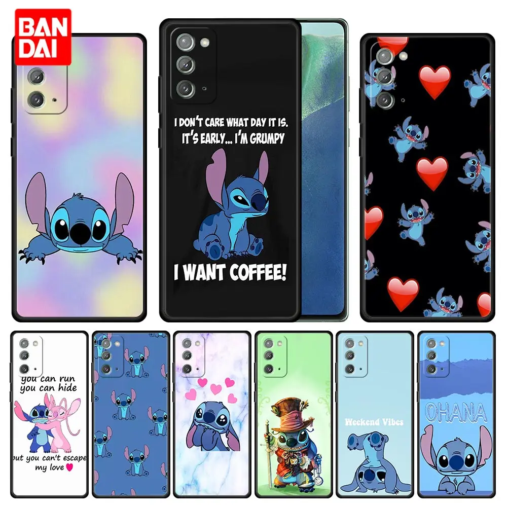 

Cover Case for Samsung Galaxy Note 20 10 9 8 S21 S20 FE Plus Ultra Lite 4G 5G Shell Bag Soft Luxury Funda Fashion Disney Stitch