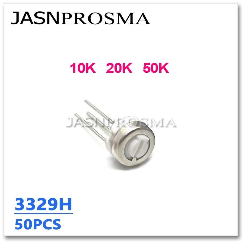 JASNPROSMA 50 шт. 3329H 10K 20K 50K 103 203 503 Ом 3329H-1-103LF 3329H-1-203LF регулируемый триммер резистор