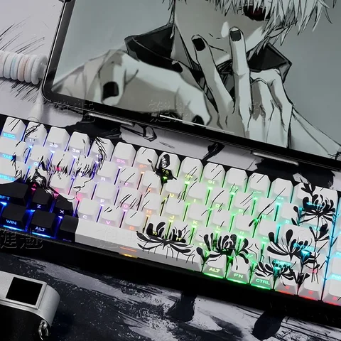 AEVYVKV Колпачки для клавиш Kaneki Ken PBT 130 шт