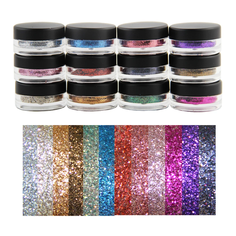 

OEM Private Label Best Glitter Eyeshadow Pigmented Blingbling Powder Eye Makeup Party Performance Cosmetic