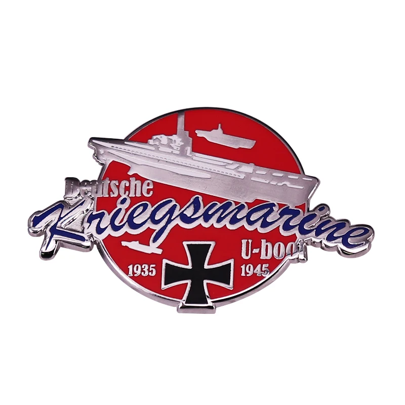 30-04-2021 German 1935 - 1945 WW2 Uboat Navy Kriegsmarine badge Military Enamel Pin Accessory uniform or suit Jewelry