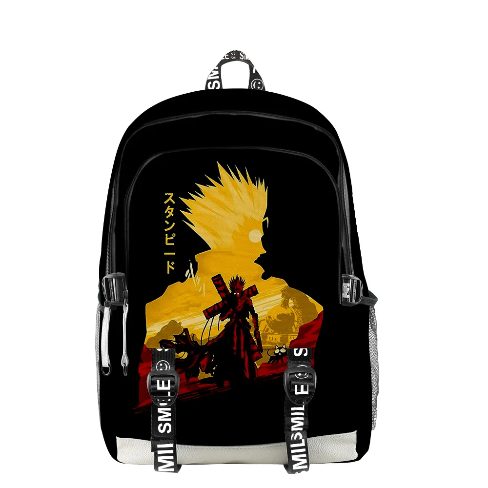 

Trigun Stampede Anime Zipper Backpack School Bag Unique Daypack 2023 New Japan Manga Traval Bag Oxford Cloth