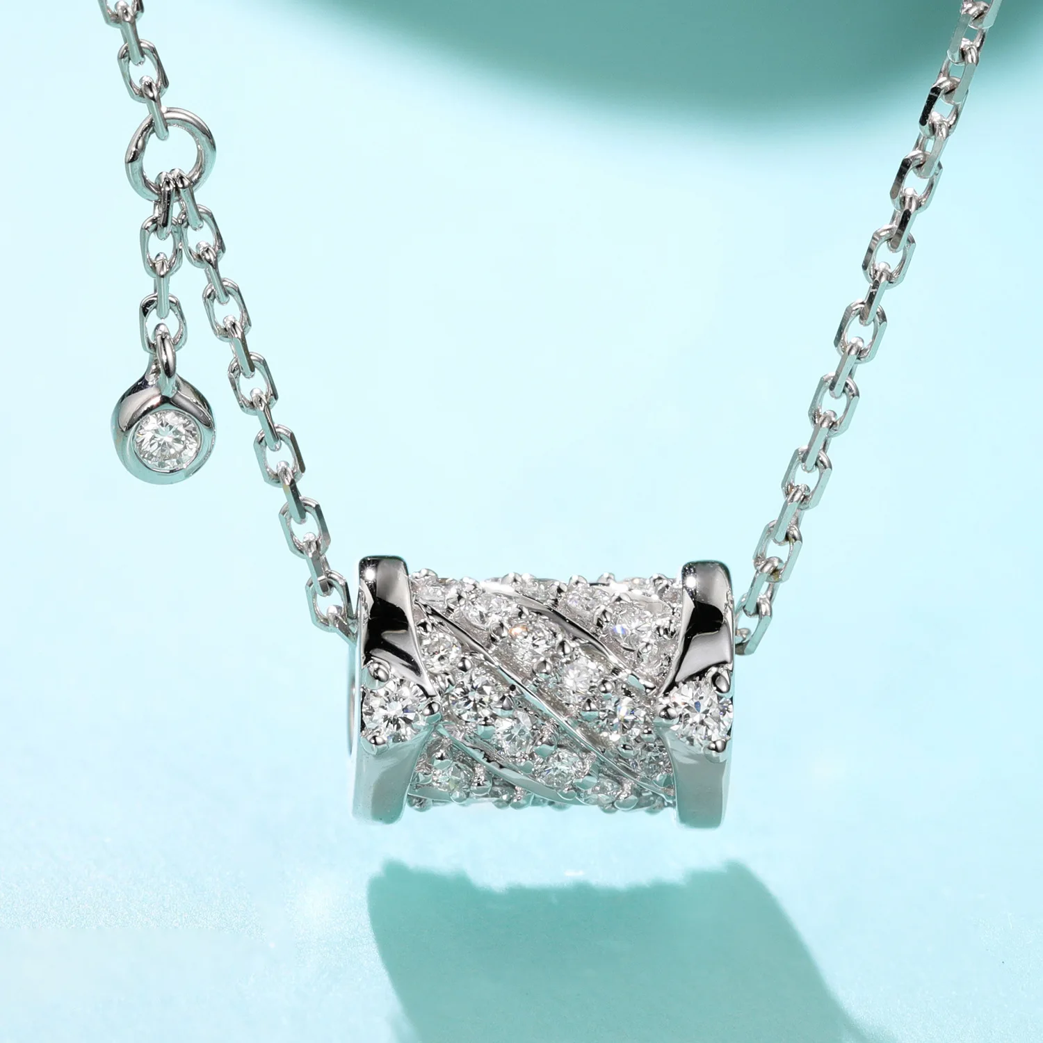 

S925 Sterling Silver Necklace Natural White Diamond Pendant Jewelry for Women Fine Silver 925 Jewelry Bizuteria Wedding Pendant