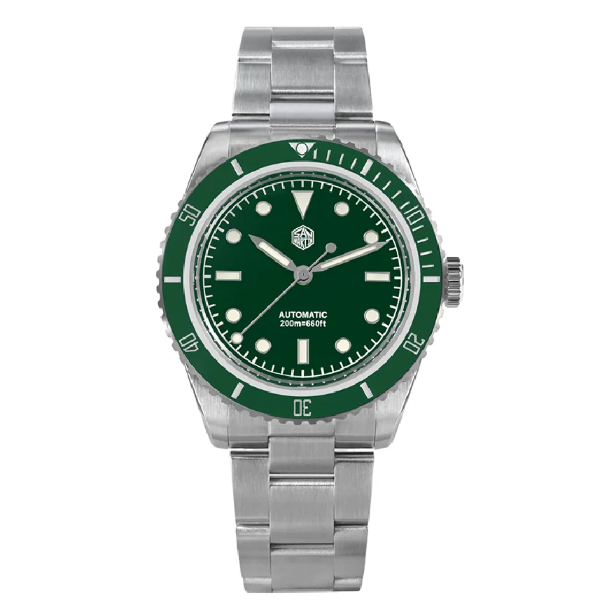 

San Martin Men Luxury Watch Automatic Mechanical Wristwatch 200M Waterproof Luminous Sapphire NH35 Ceramic Bezel Enamel Dial